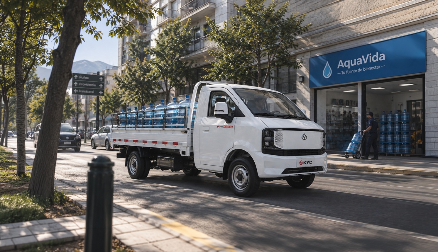 Cami&oacute;n de reparto MAMUT de KYC Motors para uso comercial en pyme